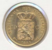 Nederland 10 Gulden 1887 Willem 3