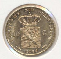 Nederland 10 Gulden 1888 Willem 3