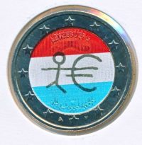 Luxemburg 2 Euro 1999-2009 EMU gekleurd