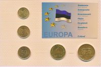 Estland muntset in plastic verpakking