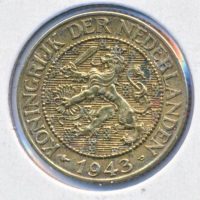 Nederland 1 cent 1943 Wilhelmina
