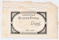 Frankrijk Assignat 5 Livres 1793