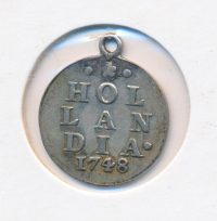 Holland 2 stuiver 1748 met hanger
