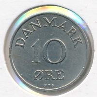 Denemarken 10 Øre 1953