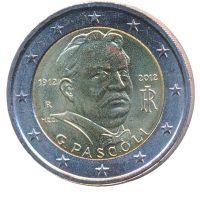 Italie 2 euro 2012 100 jaar pascoli
