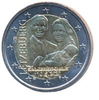 Luxemburg 2 Euro 2020 Geboorte prins Charles