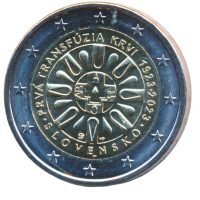 Slowakije 2 Euro 2023 100 Jaar Bloedtransfusie