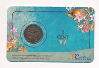 1 cent 1925 coincard Wilhelmina