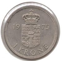 Denemarken 1 Krone 1975