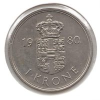 Denemarken 1 Krone 1980