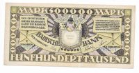 Duitsland 500.000 Mark 1923 Baden