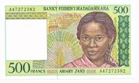 Madagaskar 500 Frank 1994-2004