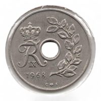 Denemarken 25 Øre 1968