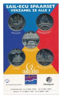Nederland 2 ECU 1995 Spaarset Sail Amsterdam UNC in card