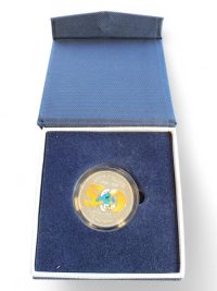 België 5 Euro 2008 gekleurd De Smurfen proof in doosje