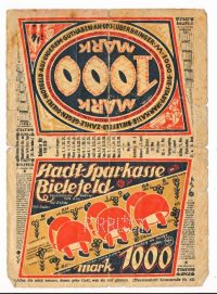 Duitsland 1.000 Mark 1922 Noodgeld Bielefeld