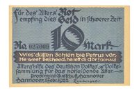 Duitsland 10 Mark 1922 Noodgeld Hanover