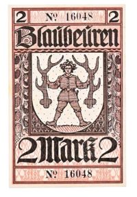 Duitsland 2 Mark 1919 Oorlogsgeld Blaúbeúren