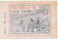 Duitsland 500 miljoen Mark 1923 Serie G1 Noodgeld Vohwinkel