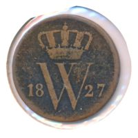 Nederland 1 Cent 1827 U-a Willem I