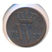 Nederland 1 Cent 1827 U Willem I
