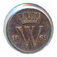 Nederland 1/2 Cent 1869 Willem III