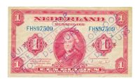 Nederland 1 Gulden 1943 Wilhelmina Buiten omloop gesteld
